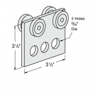 3 Hole 4 Wheel Trolley - Click Image to Close